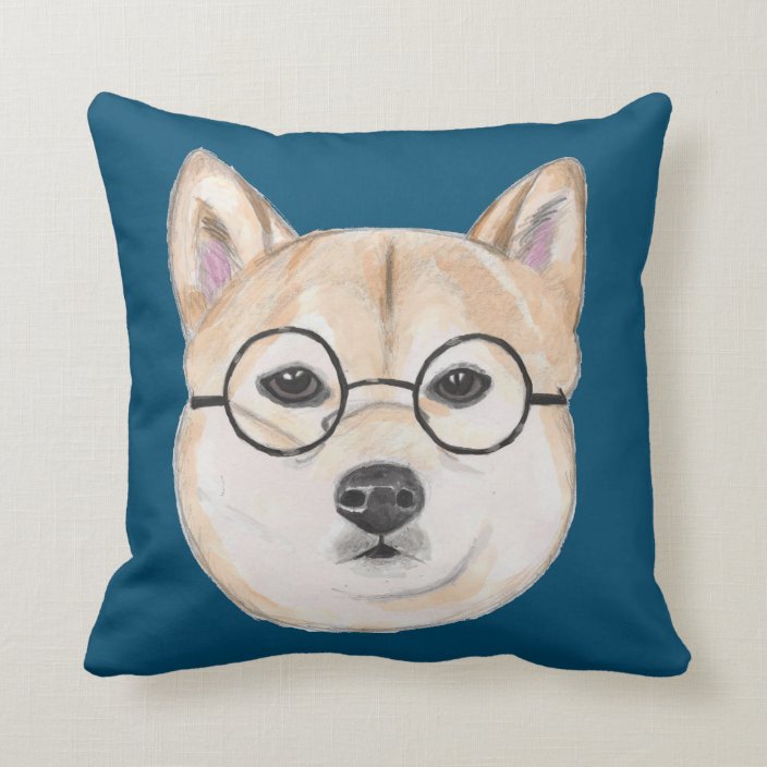 shiba throw pillow