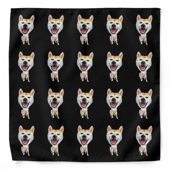 Funny Shiba Inu Handkerchief Bandana (Front)