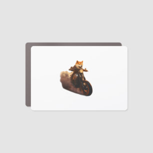 Funny , Shiba Inu, Motorcycle, Dog, Puppet, Men's, Car Magnet
