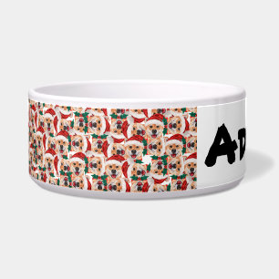 Funny Shiba Inu Name Christmas Pattern Bowl