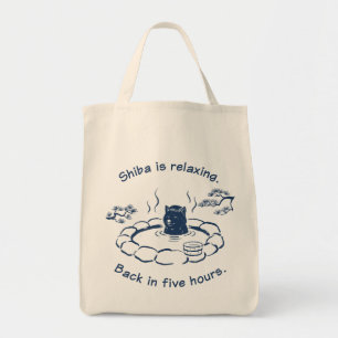 Funny Shiba Inu Onsen Hot Spring Tote Bag