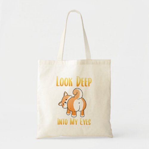 funny shiba inu uni dog look deep into eyes i gift tote bag