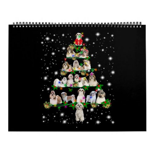Funny Shih Tzu Dog Christmas Tree Ornaments Decor Calendar