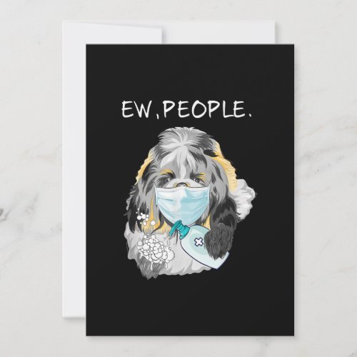 Funny Shih Tzu Ew People Dog Lover Gift Thank You Card