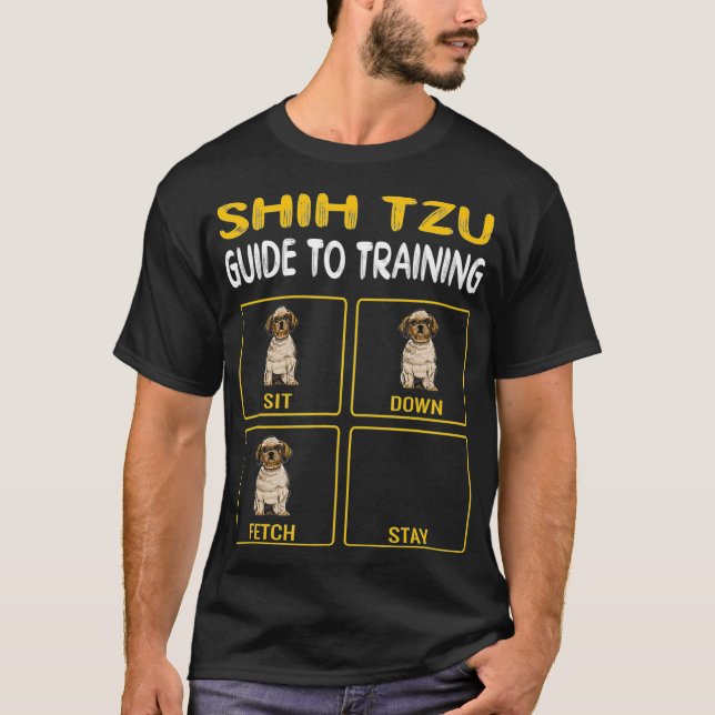 Funny Shih Tzu Guide To Training Dog Trainer T-Shirt (Front)