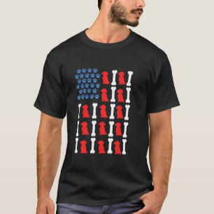 Funny Shih Tzu Paws Flag American Usa Dog T-Shirt