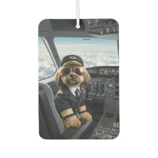 Funny Shih Tzu Pilot Custom Car AirFreshener Air Freshener