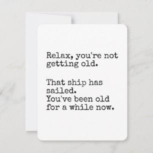 Funny Ship Has Sailed Birthday Party  Invitation