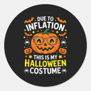 Funny Shirt Halloween 2025 Pumpkin Costume Men Wom Classic Round Sticker