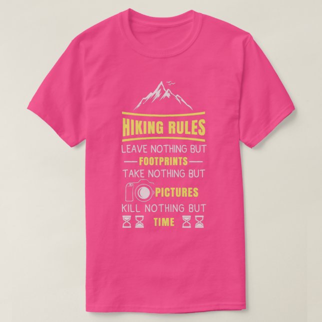 Funny shirt ,Hiking Rules,Hiking (Design Front)