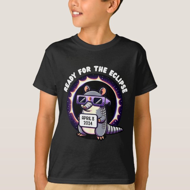 Funny Shirt Ready Total Solar Eclipse Armadillo (Front)
