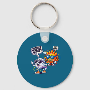 Funny Shirt What Moon Butt Total Solar Keychain