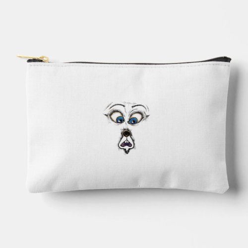 Funny Shocked Cartoon Face T-Shirt Accessory Pouch