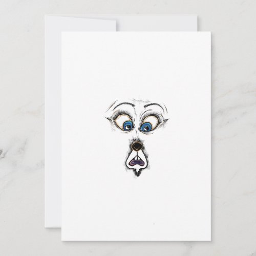 Funny Shocked Cartoon Face T-Shirt Invitation
