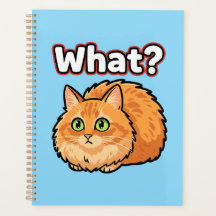 Funny Shocked Ginger Cat What? Meme Planner