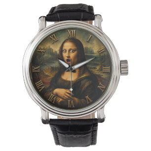 Funny Shocked Mona Lisa Watch