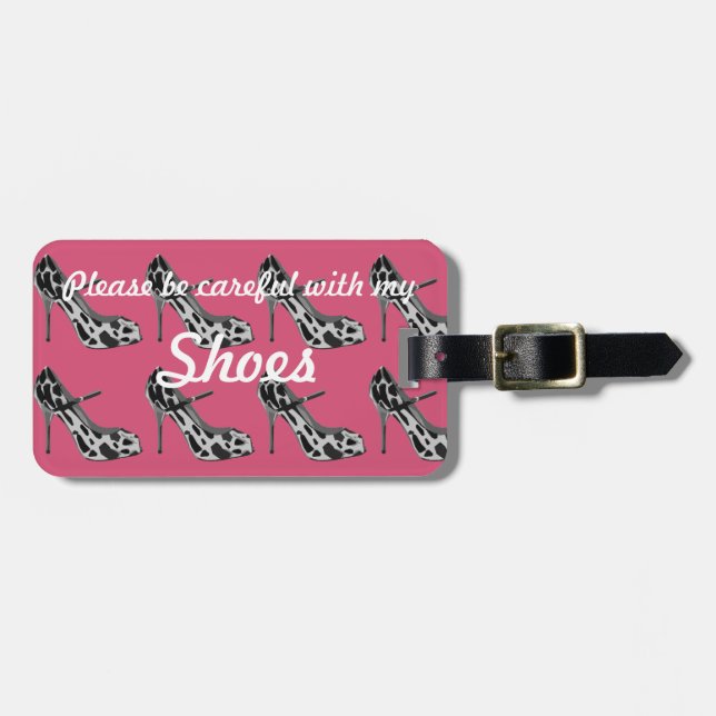 Funny Shoe Lover Luggage Tag (Front Horizontal)