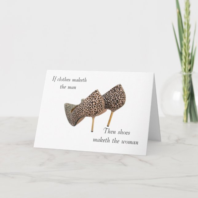 Funny Shoe lovers Birthday Card (Front)