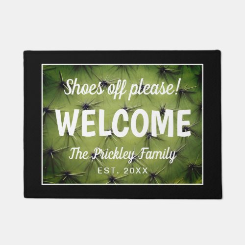 Funny shoes of please sign family welcome doormat