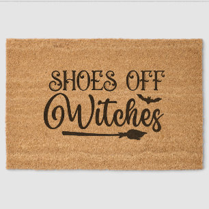 Funny Shoes Off Witches Fiber Doormat