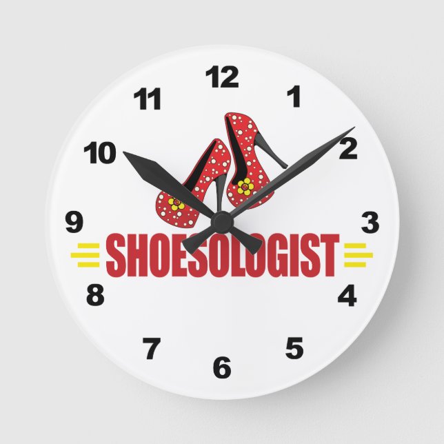 Funny Shoes Round Clock (Front)