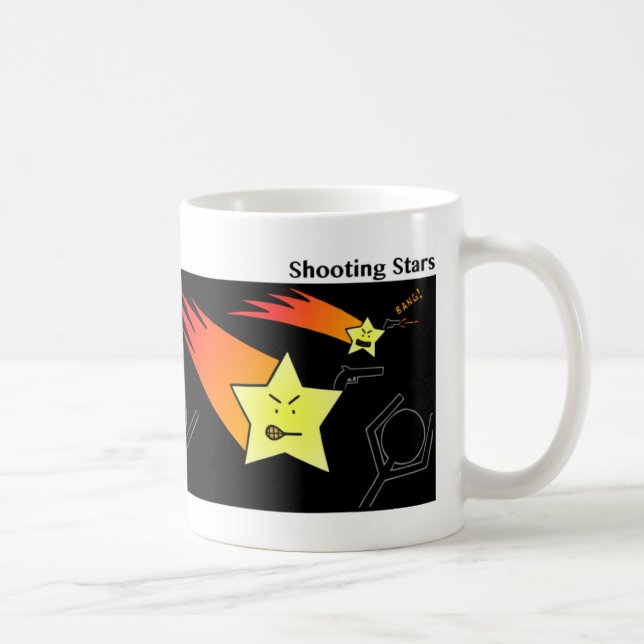 Funny Shooting Stars Stickman Mug - 092 (Right)