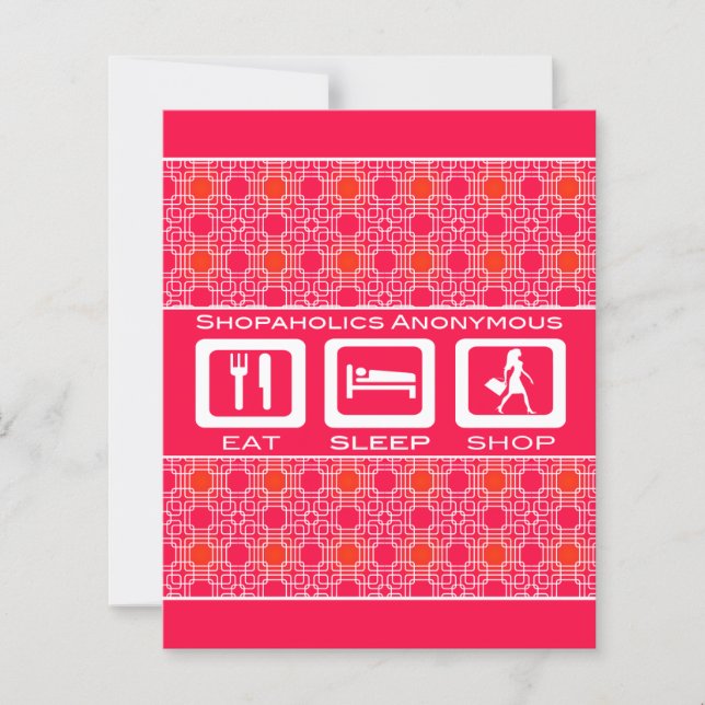 Funny Shopaholic Girl's Weekend Trip Invitation  (Front)