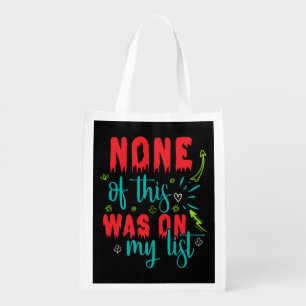 Funny shopping word art  grocery bag