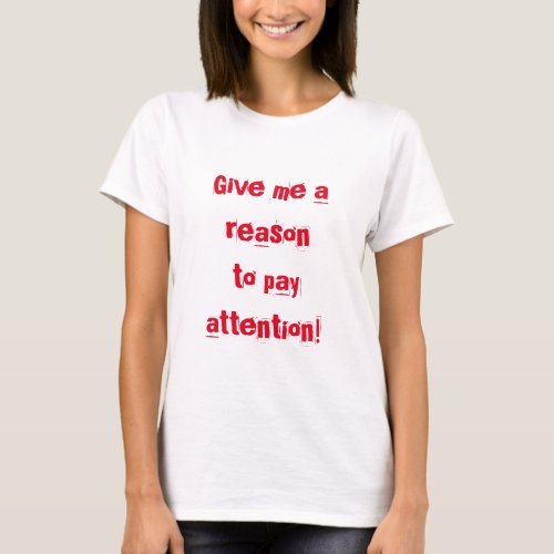 Funny Short Attention Span ADHD T_Shirt