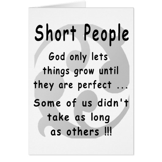 Funny Short People Revenge. Cards (Front)