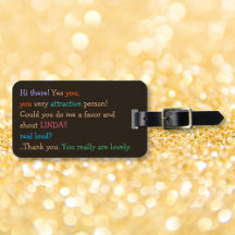 Funny Shout My Name Humor Custom Travel Luggage