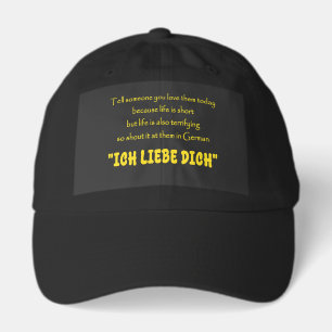 Funny Shout Your Love in German Hat