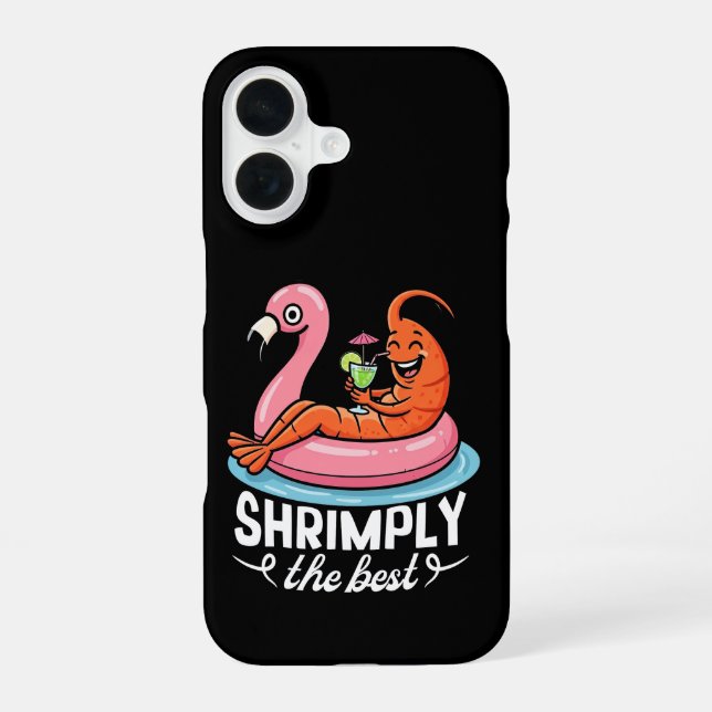 Funny Shrimp Beach Vacation Seafood Summer Pool iPhone Case (Back)