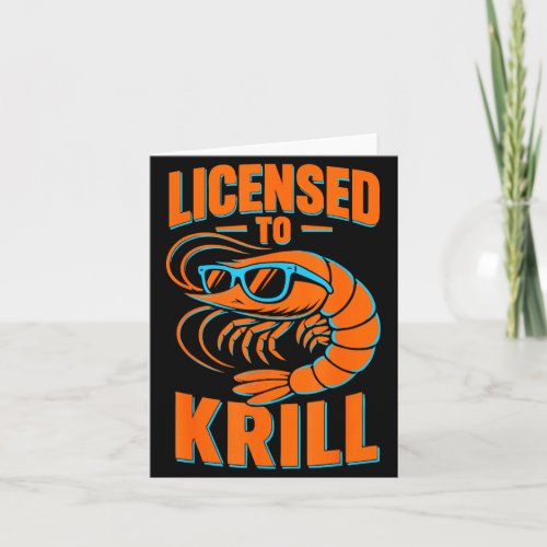 Funny shrimping cajun seafood shrimps  card