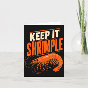 Funny shrimps cajun seafood  card