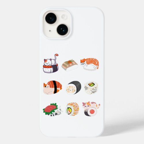 Funny Shushi Cat Pet Lover Gift Ideas Case_Mate iPhone 14 Case