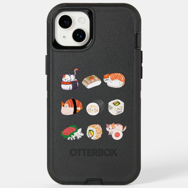 Funny Shushi Cat Pet Lover Gift Ideas Otterbox iPhone Case (Back)
