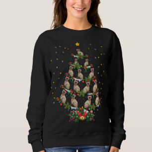 Funny Siamese Cat Lover Xmas Gift Siamese Cat Chri Sweatshirt