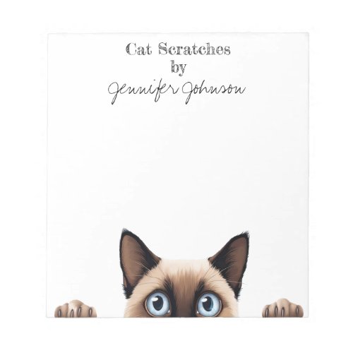 Funny Siamese Cat Notepad