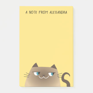 Funny Siamese Cat Sticky Notes Cute Kawaii