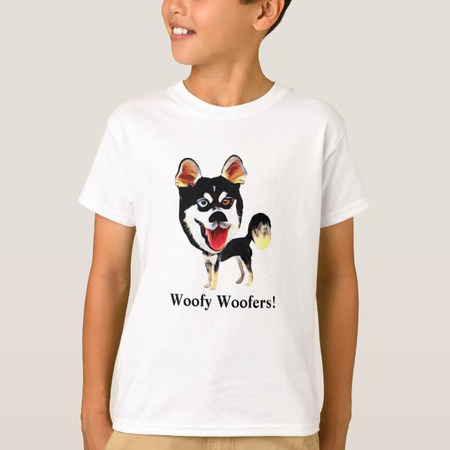 Funny Siberian Husky Boys T-Shirt (Front)