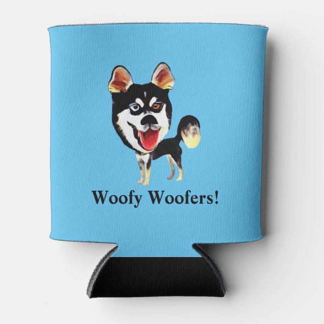 Funny Siberian Husky Can Cooler (Front)