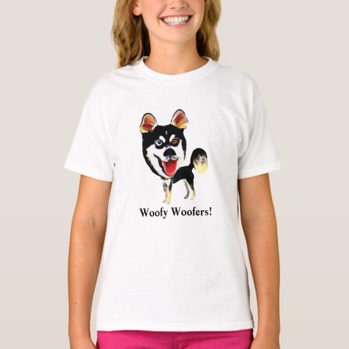 Funny Siberian Husky Girls T_Shirt