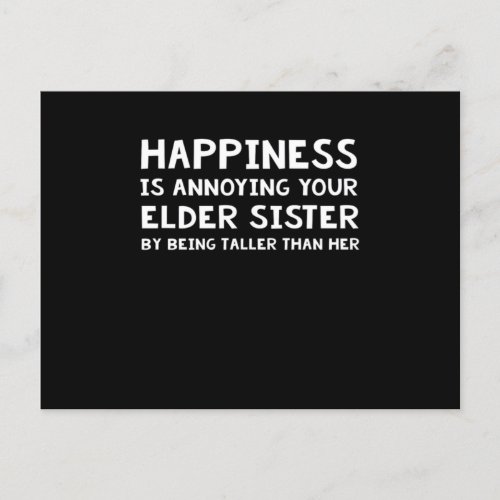 Funny Sibling Gift For Little Brother Lil Sister D Postcard