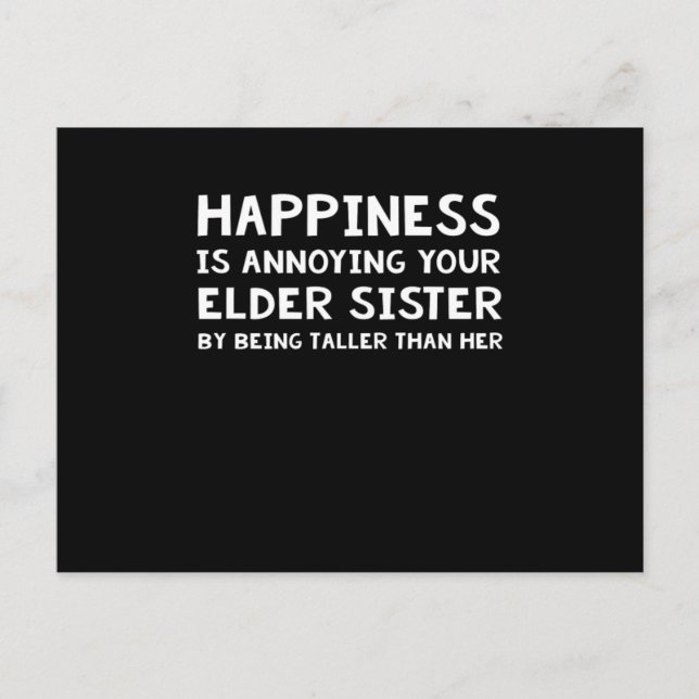 Funny Sibling Gift For Little Brother Lil Sister D Postcard (Front)