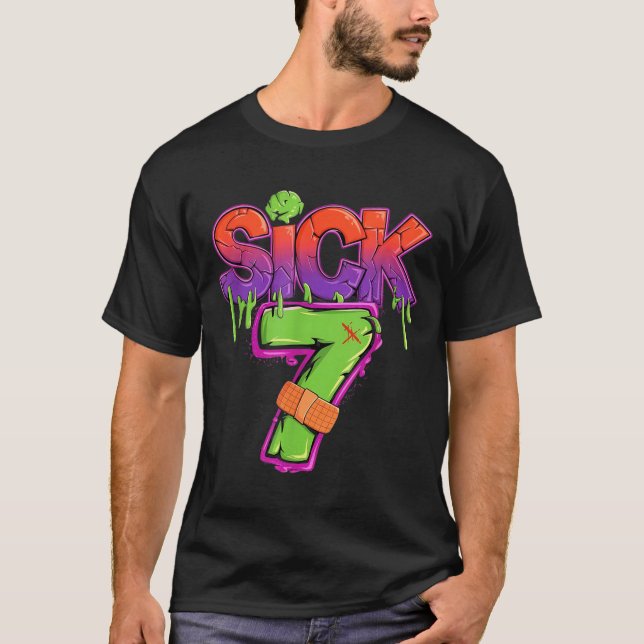 Funny Sick Seven 67 Funny Meme Sick Of 7  T-Shirt (Front)