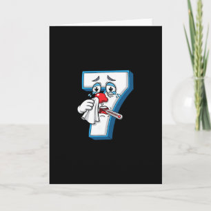 Funny Sick Seven Costume 71  Card