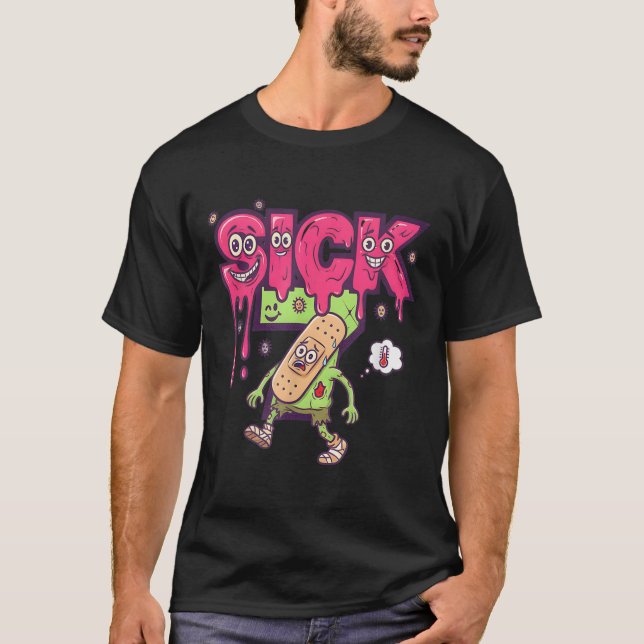 Funny Sick Seven Meme Tee Six Seven Fun Wordplay D (Front)