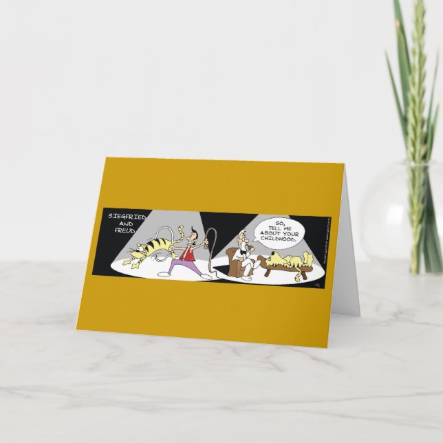 Funny Siegfried and Freud Card (Front)