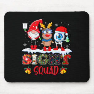 Funny Sight Squad Gnome Reindeer Santa Christmas O Mouse Pad